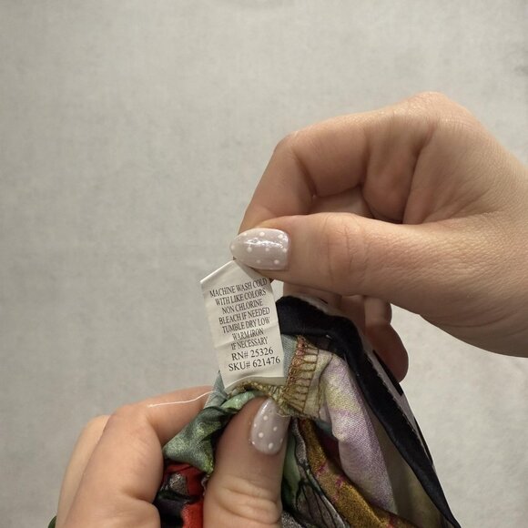 World Market Dress Womens Small Medium Multicolor Floral Kimono Caftan Maxi - Picture 7 of 8